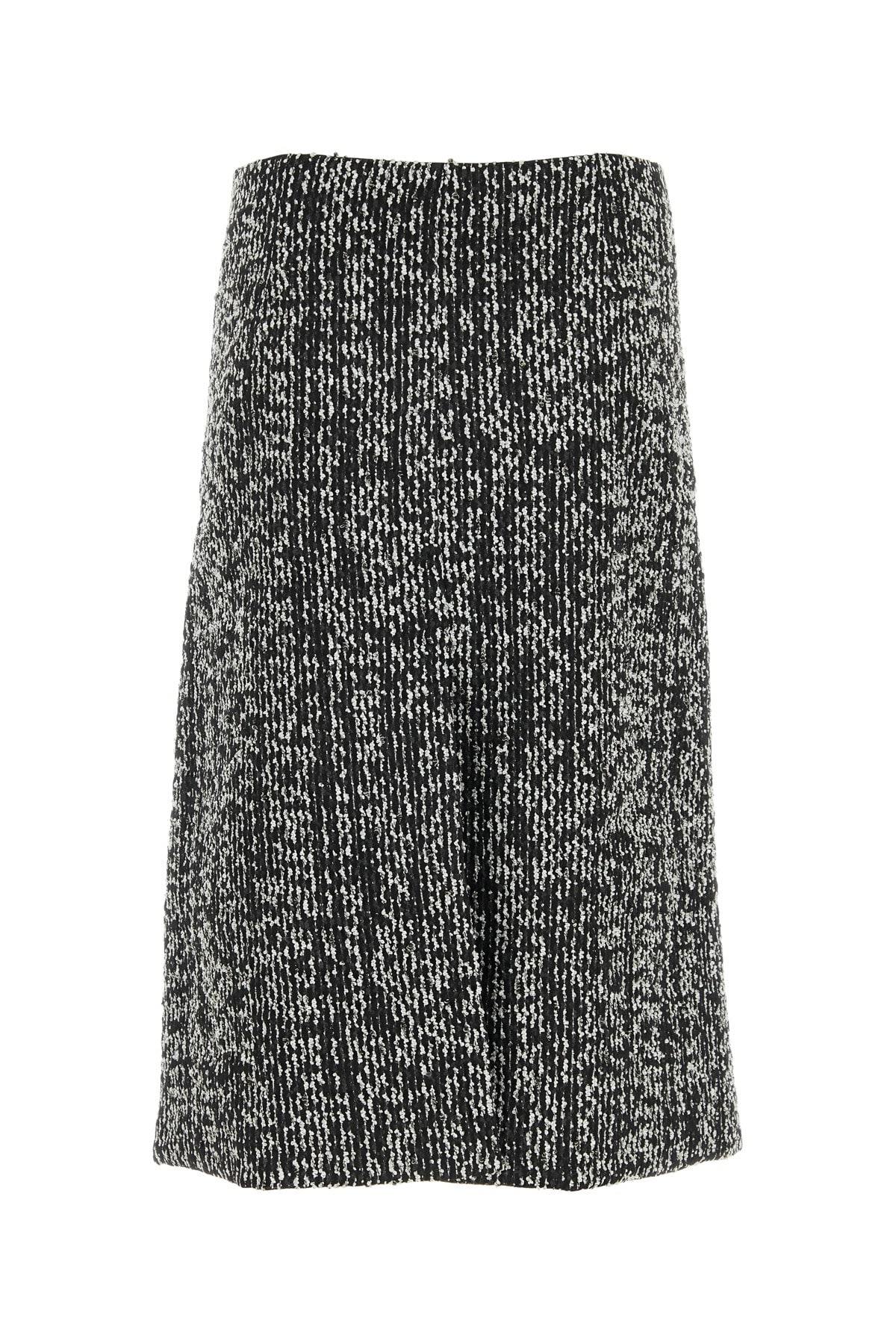 Lanvin Two-Tone Bouclé Skirt - Black/White - Image 2 of 2