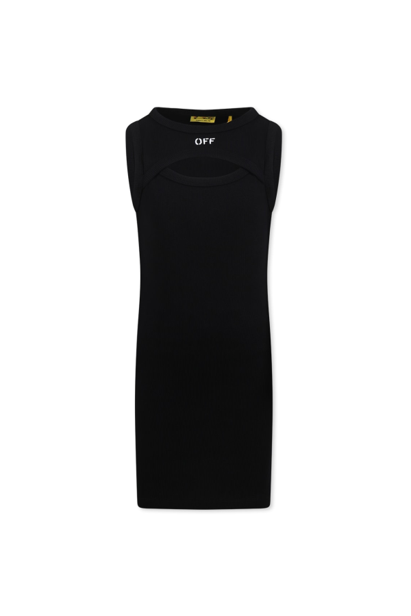 Off-White Black Dress With Logo Dress - Black