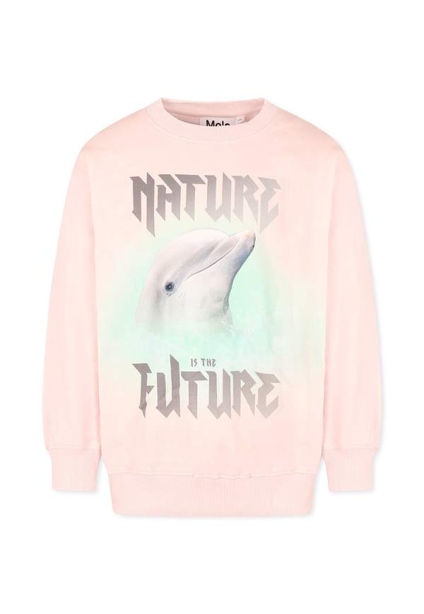 MOLO Dolphin Print Sweatshirt - Pink
