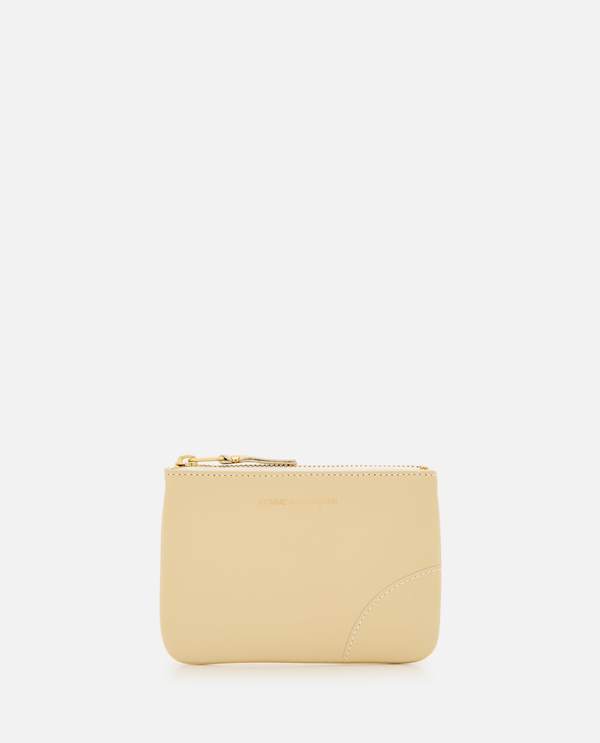 Comme des Garons PLAY Classic Line Leather Wallet - Beige