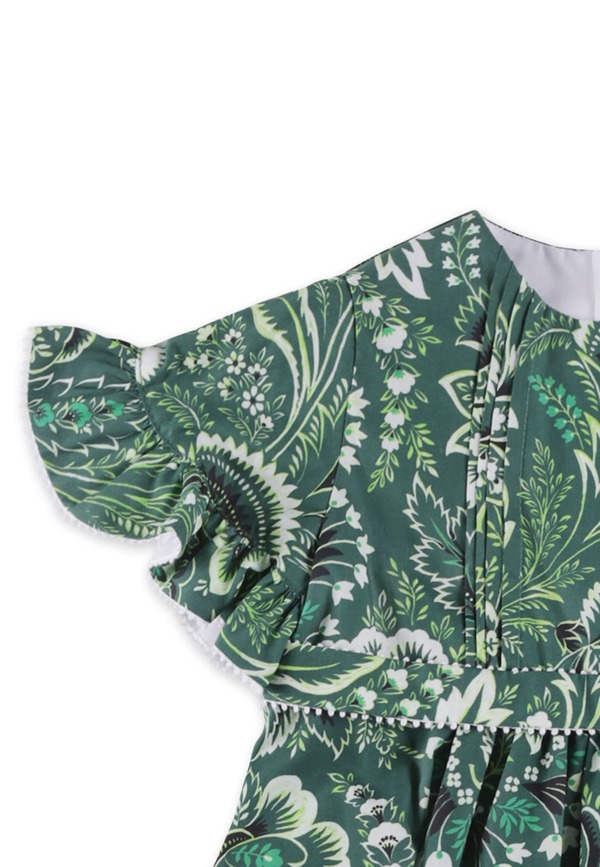 KIDS Etro Paisley Print Dress - Green
