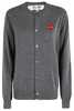 Comme des Garçons PLAY Round Neck Cardigan Red Emblem Cardigan - Thumbnail 1