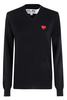 Comme des Garçons PLAY Knit Rhinestone Emblem Cardigan - Thumbnail 1