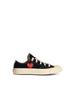Comme des Garçons PLAY Red Heart Tela Sneakers - Black - Thumbnail 1
