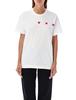 Comme des Garçons PLAY Three Hearts T-shirt - White - Thumbnail 1