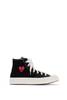 Comme des Garçons PLAY x Converse Hi-Top 70 Chuck Sneakers - Black - Thumbnail 1