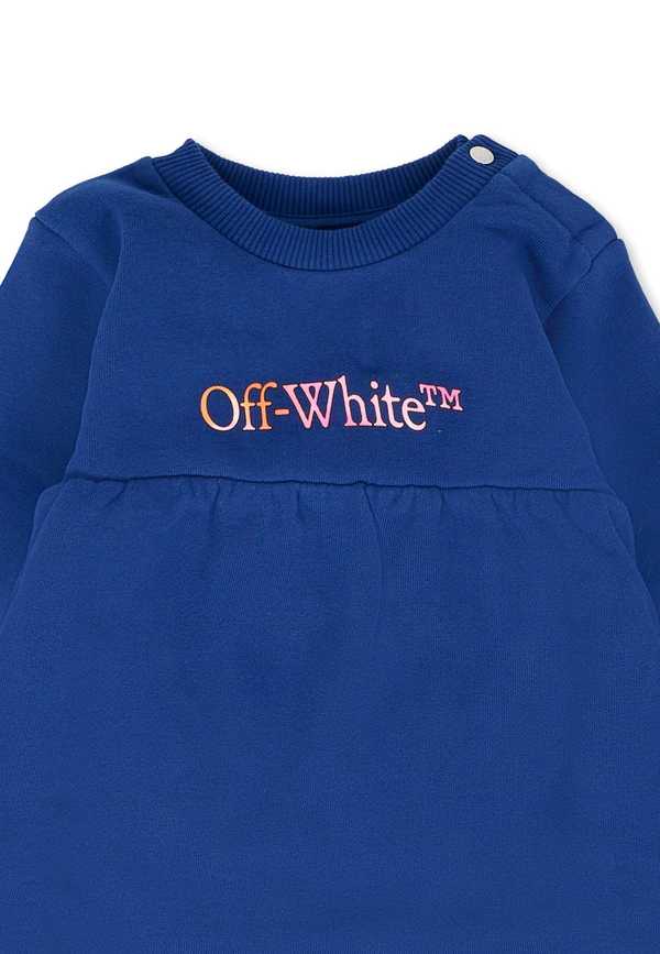KIDS Off-White Dress - Blue