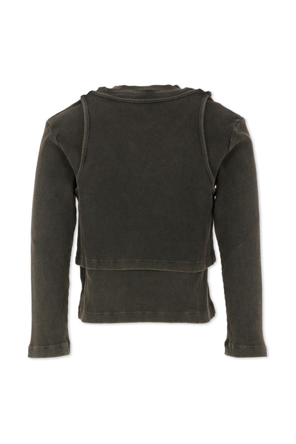 Off-White Grey Logo Crop T-Shirt - Grey