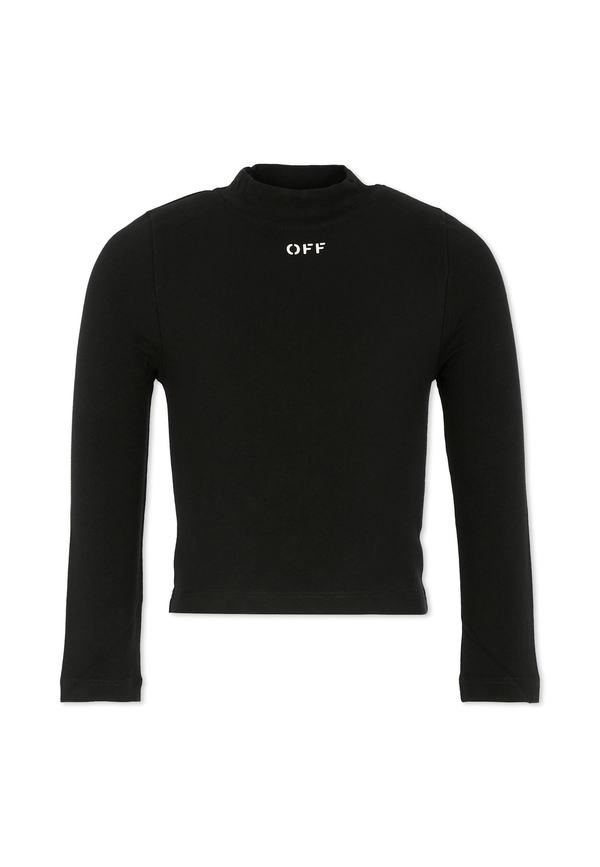 KIDS Off-White Turtleneck - Black
