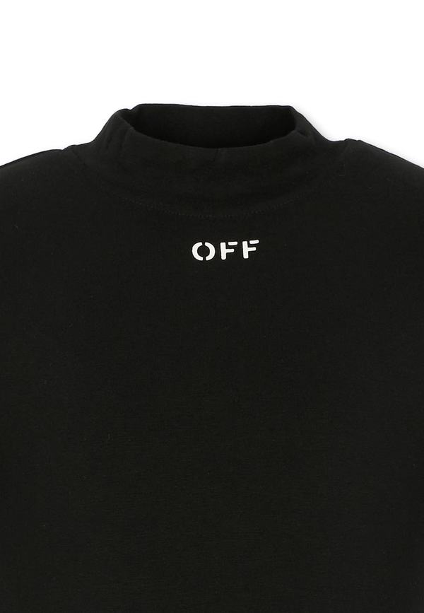 KIDS Off-White Turtleneck - Black