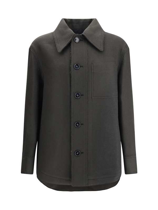 Ami Alexandre Mattiussi Wool Overshirt - Gray
