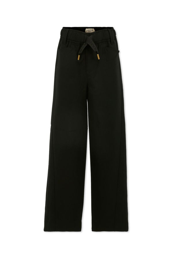KIDS Lanvin Black Trousers With Logo