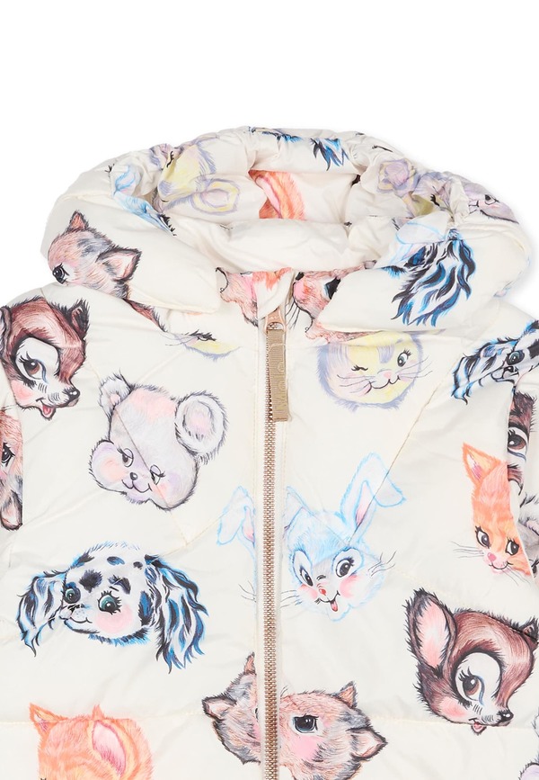 MOLO Down Jacket Animal Print - Beige