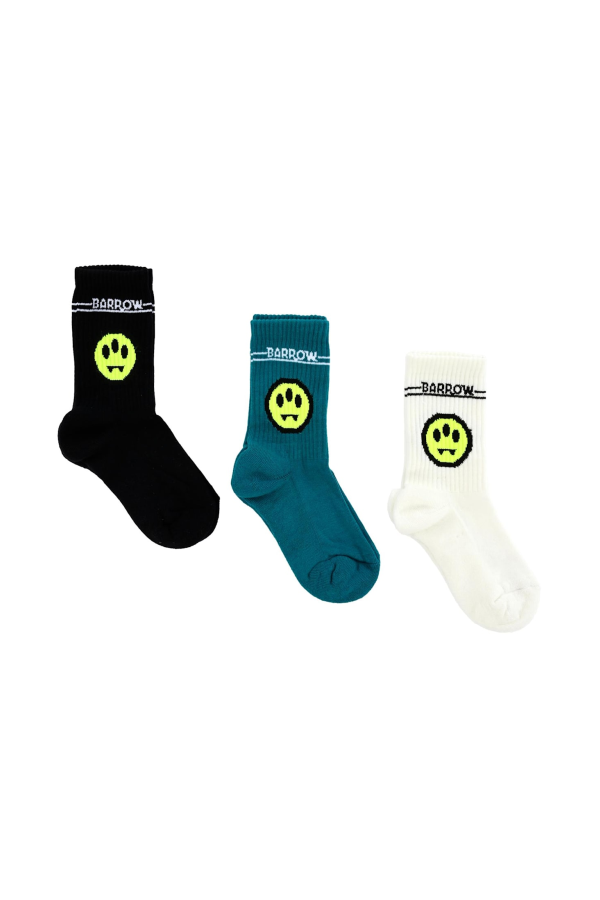 KIDS Barrow Multicolor Terry Socks Set With Smiley Socks