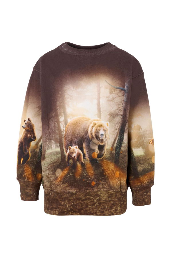 MOLO Brown Sweatshirt With Bear - Brown