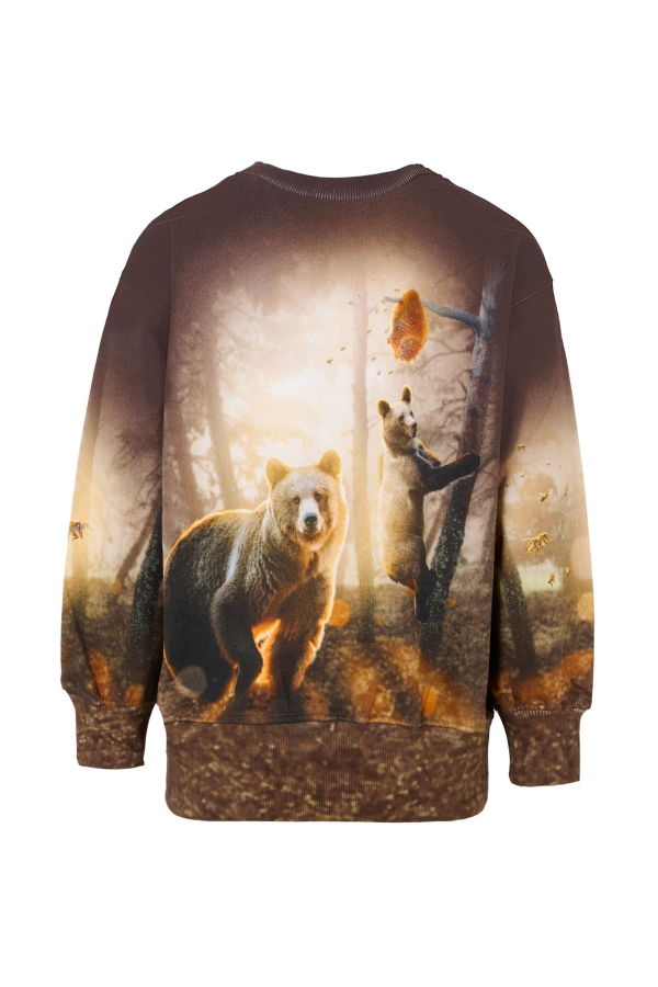 MOLO Brown Sweatshirt With Bear - Brown