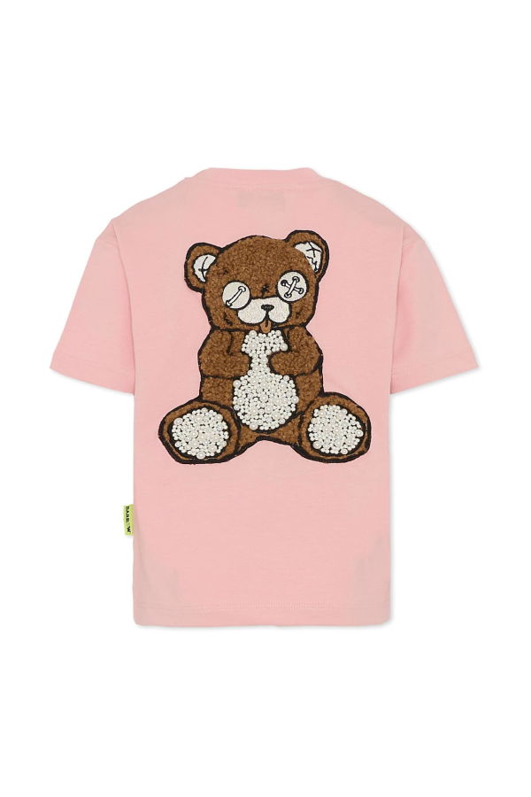 Barrow Pink T-Shirt With Bear And Pearls - Pink
