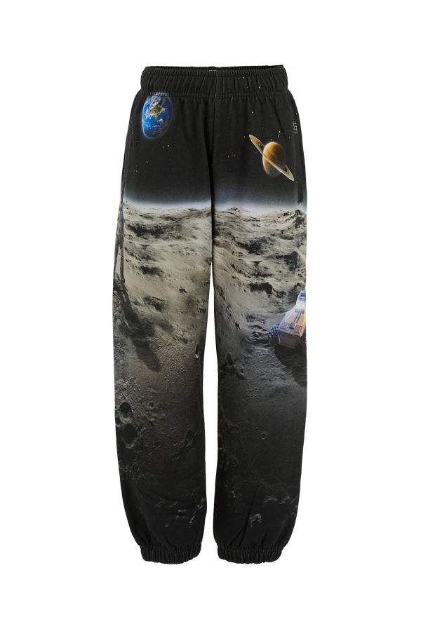 KIDS MOLO Black Trousers With Space Print - Black