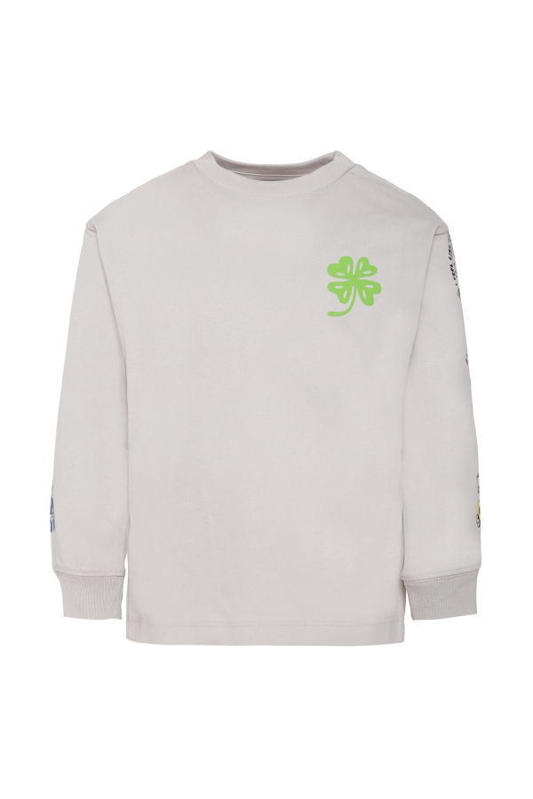 MOLO Grey T-shirt With Designs - Gray