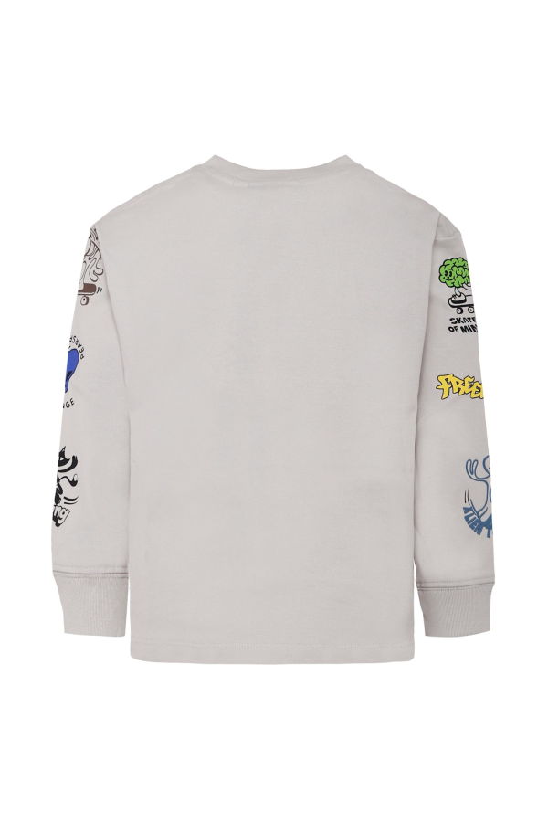 MOLO Grey T-shirt With Designs - Gray