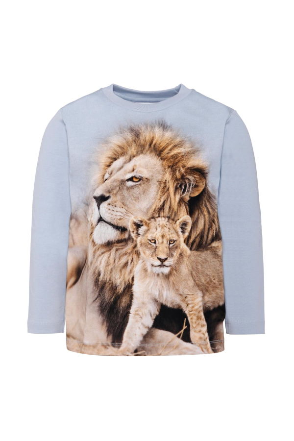 KIDS MOLO Lion T-shirt - Light Blue