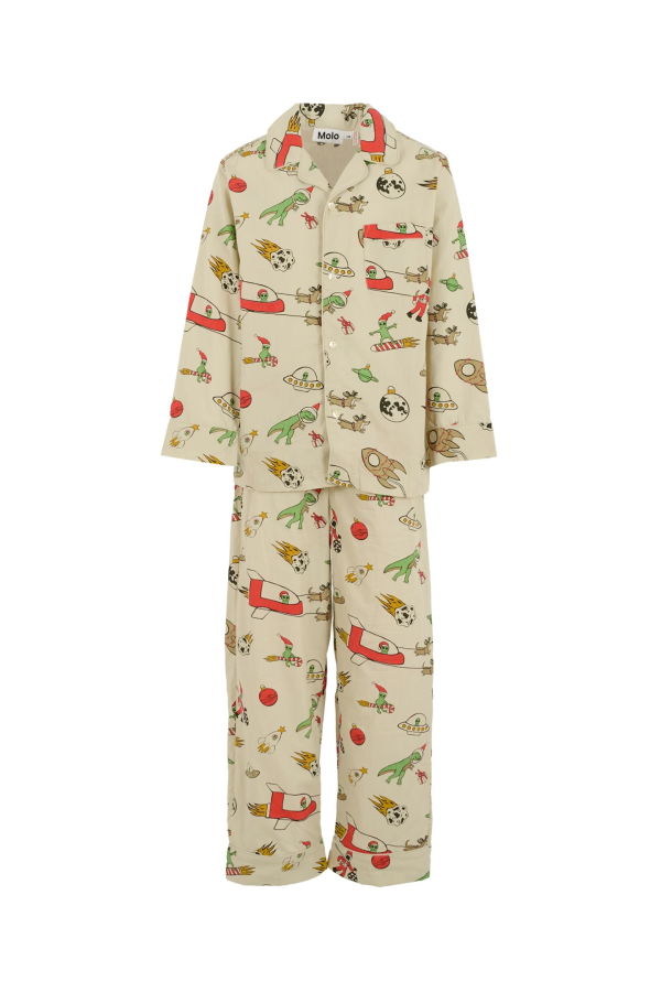 MOLO Christmas Alien Pajamas - Beige