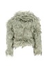 MOLO Faux Fur Coat with Patch - Gray - Thumbnail 2