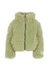 KIDS MOLO Faux Fur Coat With Patch - Green - Thumbnail 1