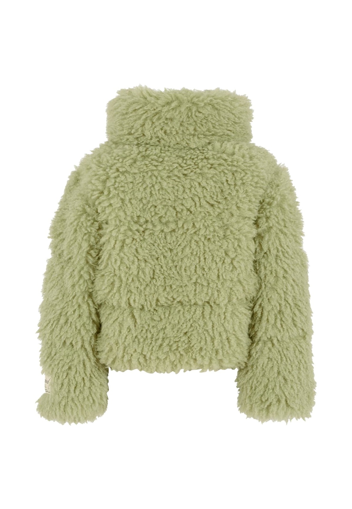 KIDS MOLO Faux Fur Coat With Patch - Green - Image 2 of 3