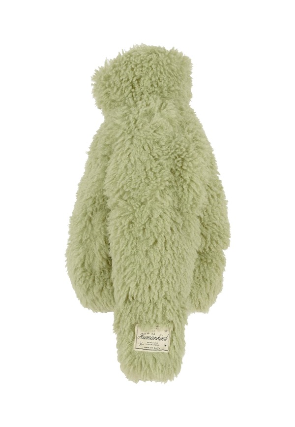 KIDS MOLO Faux Fur Coat With Patch - Green