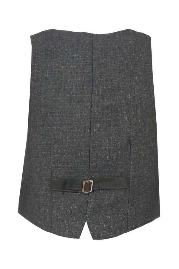 KIDS MOLO Grey Waistcoat With Lurex - Gray