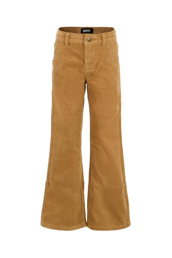 MOLO Trousers with Logo Patch - Brown