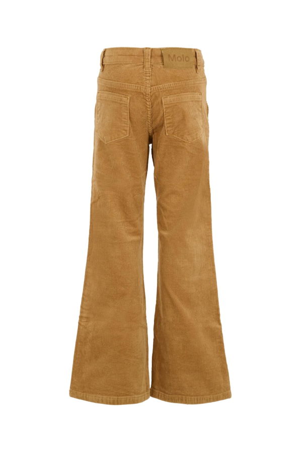 MOLO Trousers with Logo Patch - Brown
