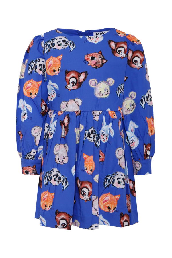 KIDS MOLO Animal Print Dress - Blue