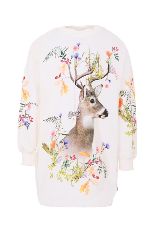 MOLO Ivory Dress With Deer - Ivory