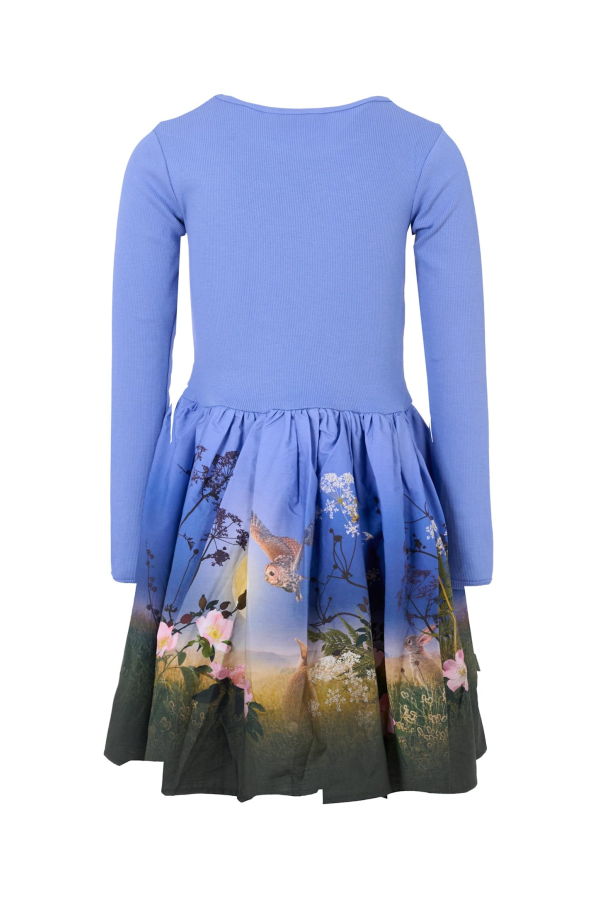 KIDS MOLO Moon Print Dress - Light Blue