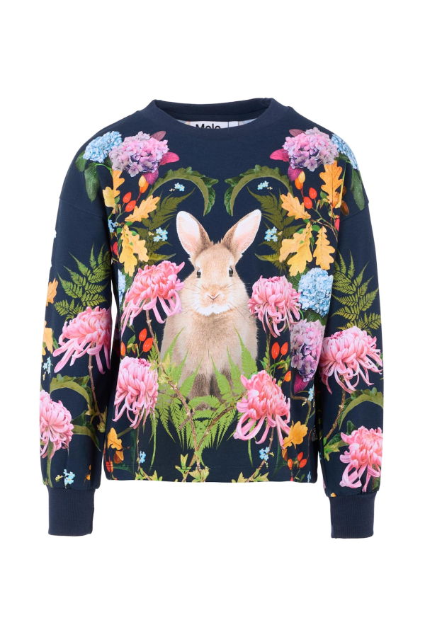 MOLO Rabbit Print T-Shirt - Blue