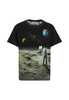 KIDS MOLO Astronaut Print T-Shirt - Black - Thumbnail 1