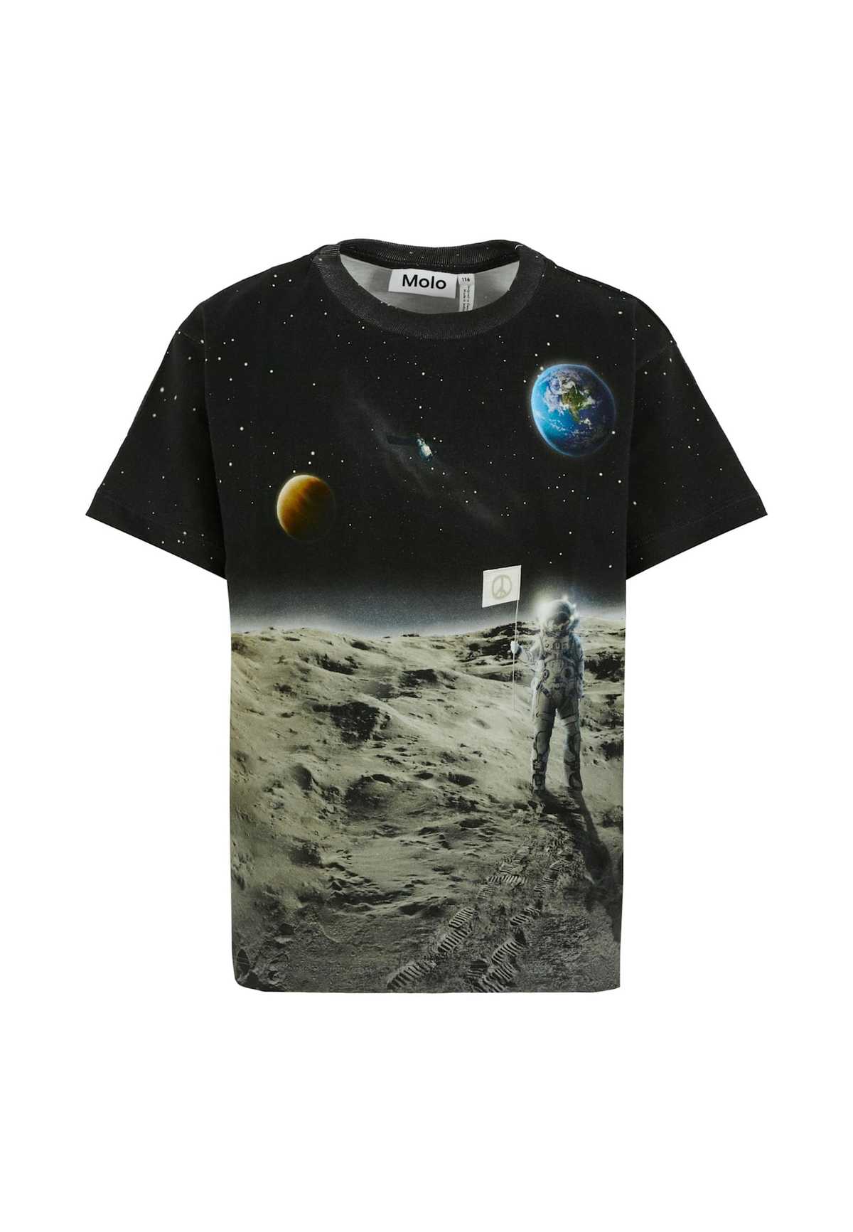 KIDS MOLO Astronaut Print T-Shirt - Black - Image 1 of 3