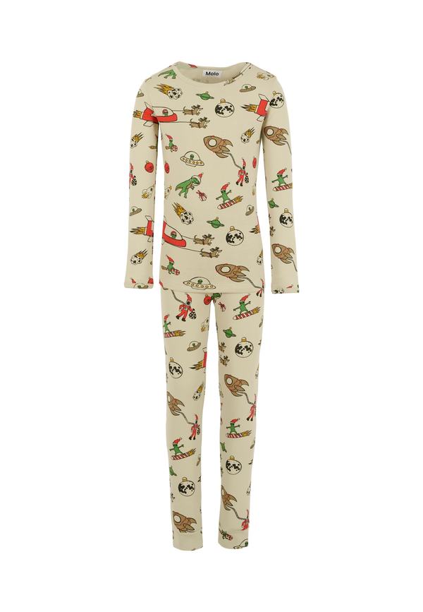MOLO Christmas Alien Pajamas - Beige MOLO Christmas Alien Pajamas - Beige