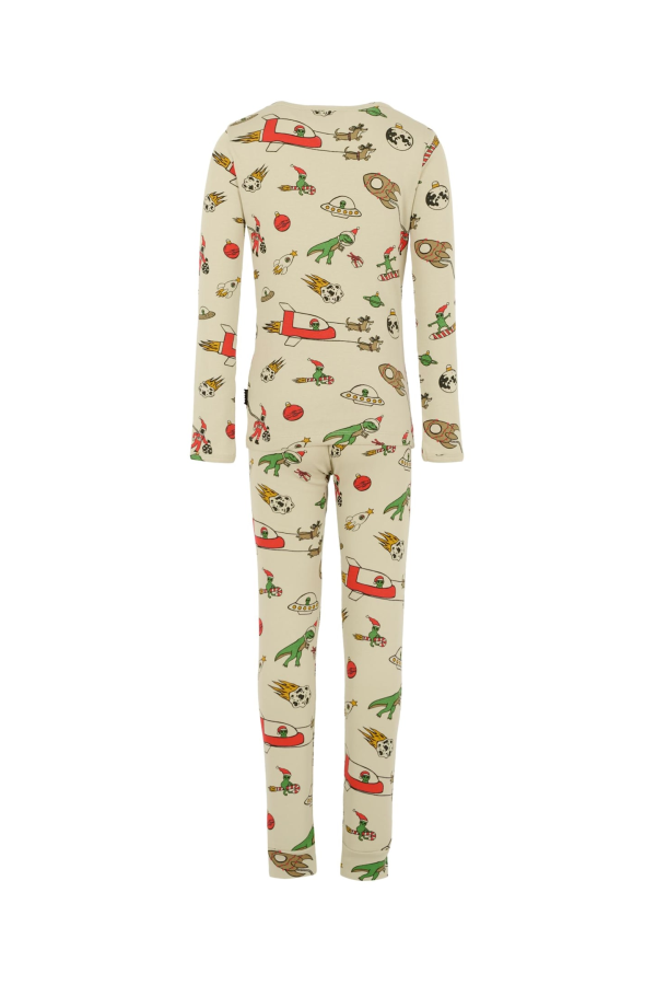 MOLO Christmas Alien Pajamas - Beige