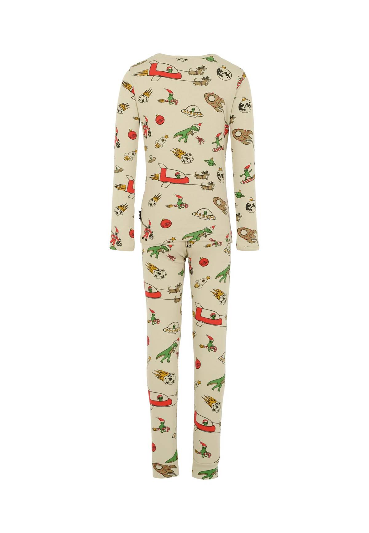 MOLO Christmas Alien Pajamas - Beige - Image 2 of 3