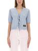 Ganni Cardigan With Bows - Baby Blue - Thumbnail 1