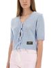 Ganni Cardigan With Bows - Baby Blue - Thumbnail 4