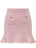 Self-Portrait Wool Blend Miniskirt - Pink - Thumbnail 1