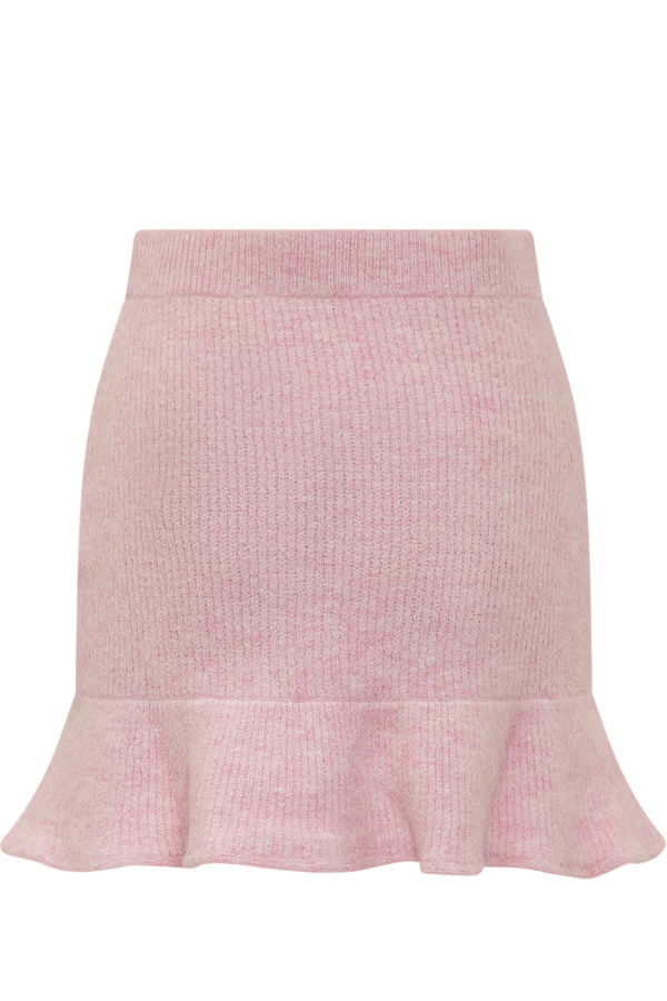 Self-Portrait Wool Blend Miniskirt - Pink