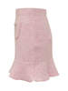 Self-Portrait Wool Blend Miniskirt - Pink - Thumbnail 3