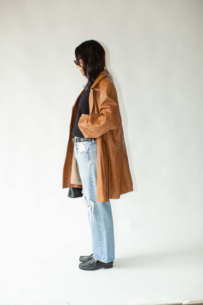 Vintage 70s Leather Jacket - Tan