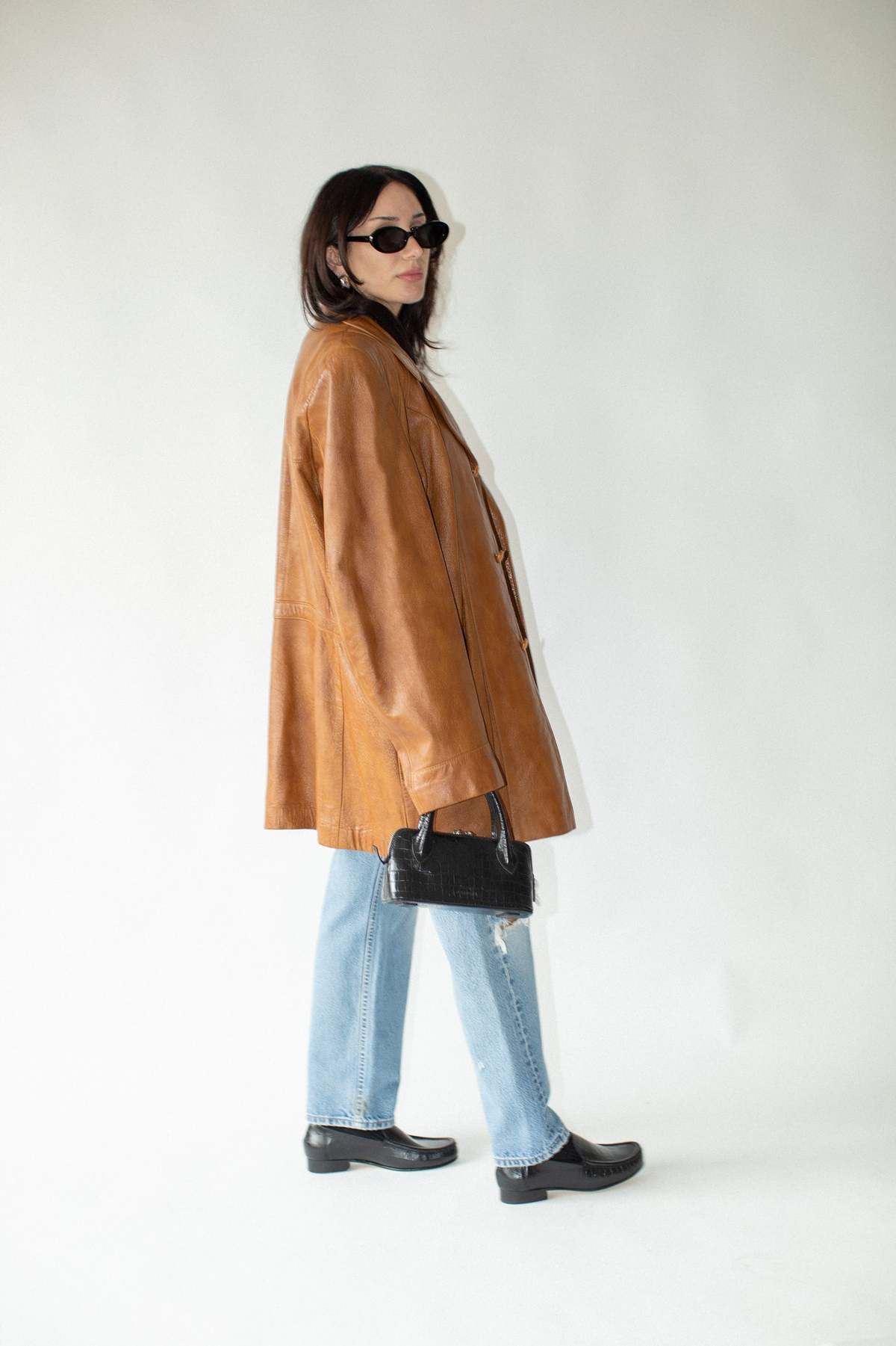 Vintage 70s Leather Jacket - Tan - Image 7 of 7