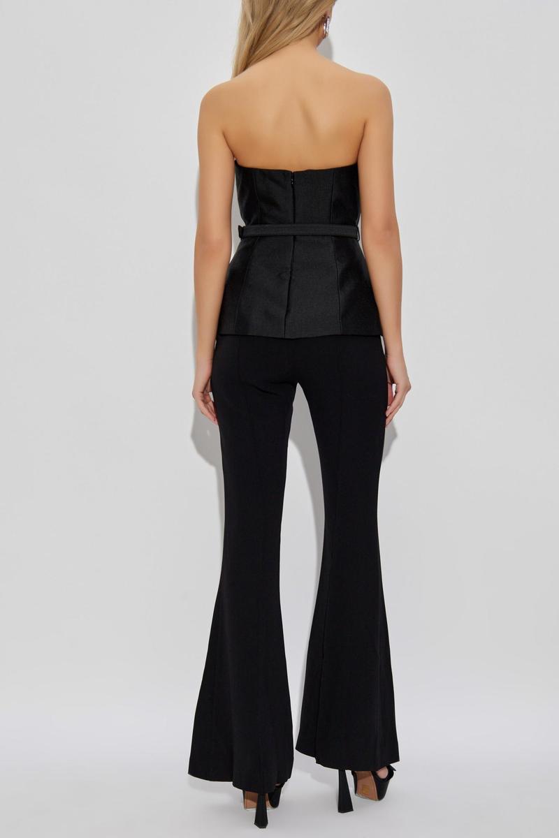 Self-Portrait Off-The-Shoulder Jumpsuit - Black